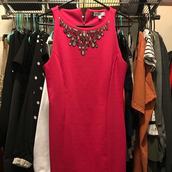 Jennifer Lopez | Dresses | Jennifer Lopez Hot Pink Sparkle Dress | Poshmark
